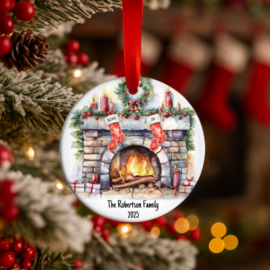 🎄 Personalized Family Christmas Ornament up to 8 stockings! 🎄