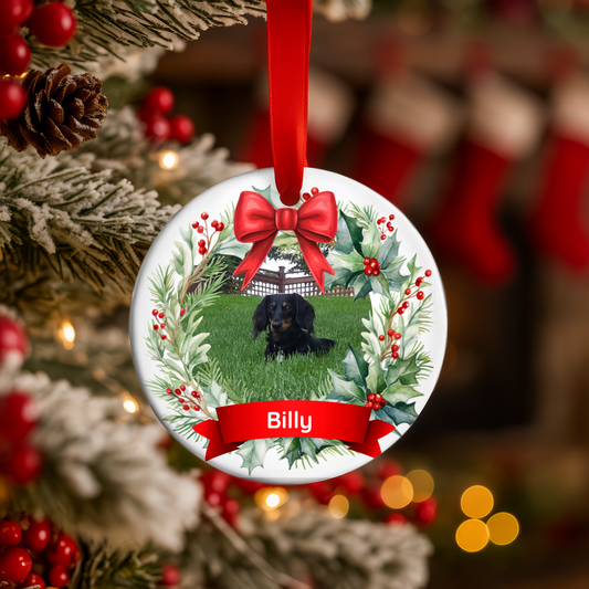 🎄 Personalized Pet Custom Photo Ornament 🎄