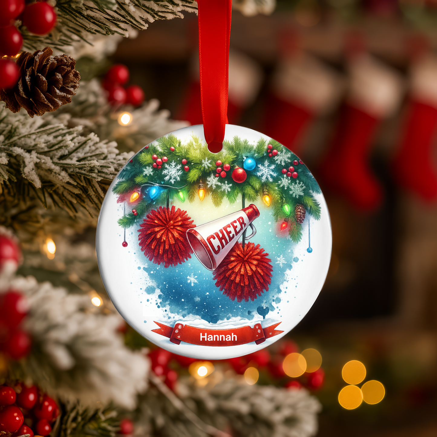 Personalized Cheer Christmas Ornament