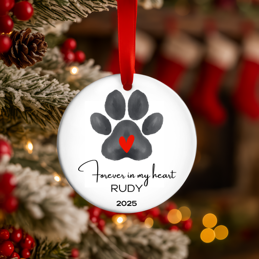 Personalized Pet Memorial Christmas Ornament