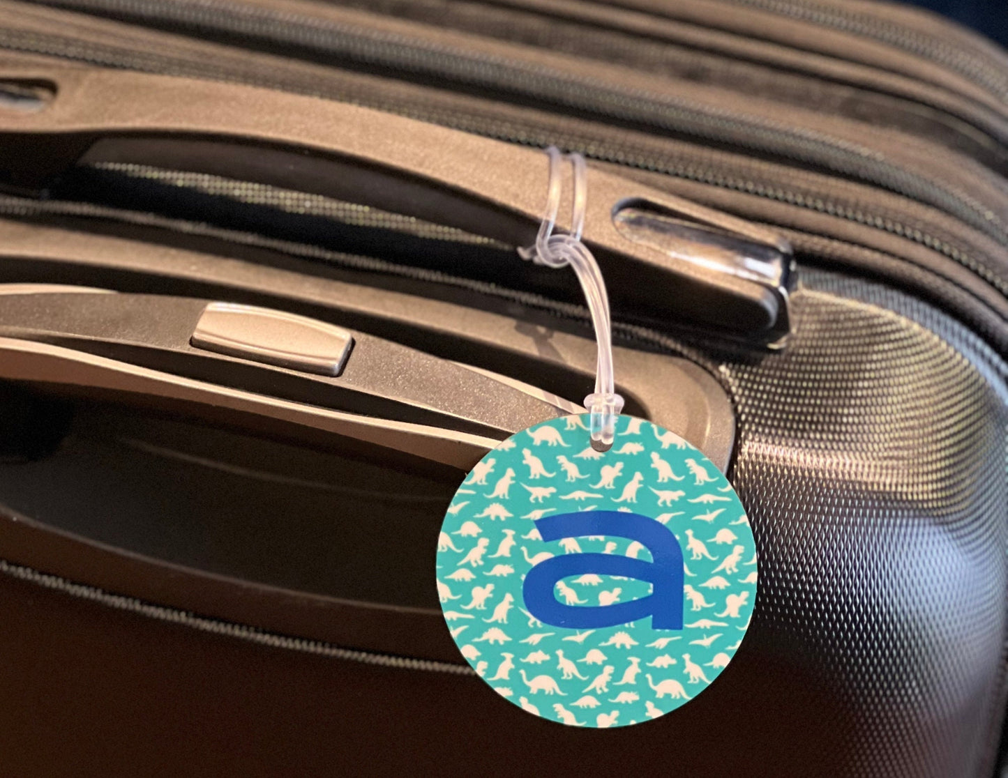 Dinosaur Initial Luggage Bag ID tag